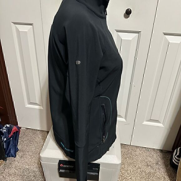 Under Armour Black/Blue Womens Small Softshell Jacket - Picture 3 of 5